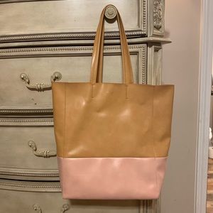 Sorial leather tan tote
